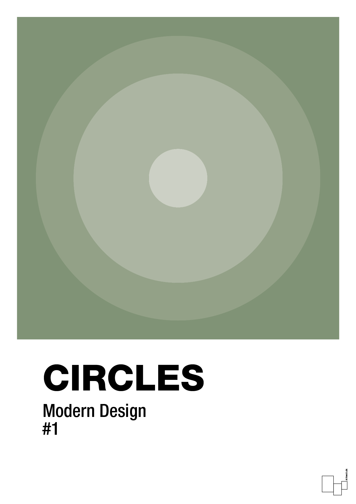 plakat: circles #1 - jade-Illustrationer-A1two3