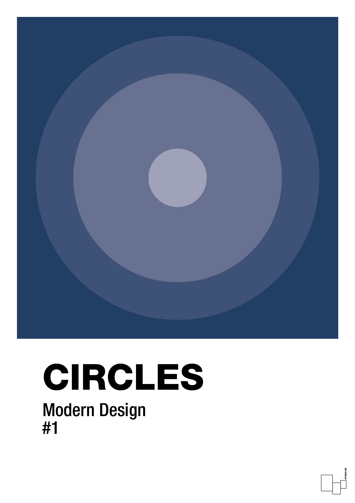 plakat: circles #1 - lapis blue-Illustrationer-A1two3
