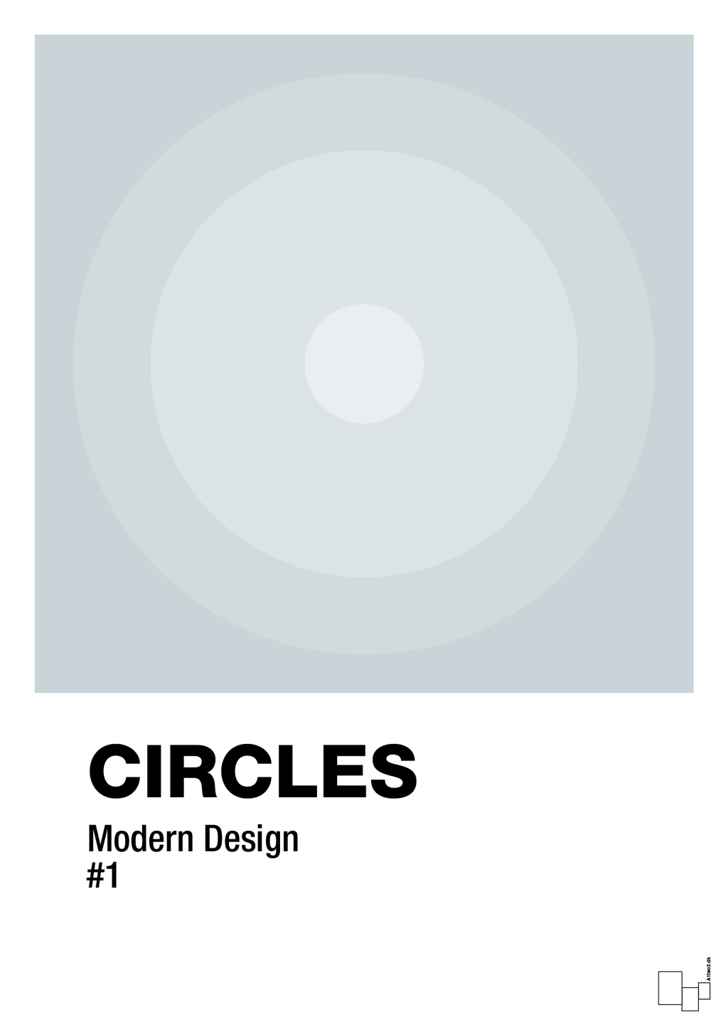 plakat: circles #1 - light drizzle-Illustrationer-A1two3
