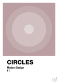 plakat: circles #1 - light rose-Illustrationer-A1two3