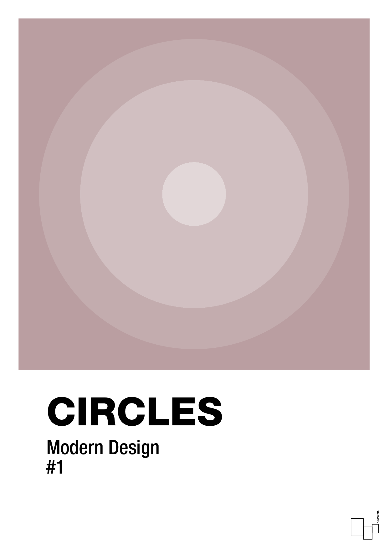 plakat: circles #1 - light rose-Illustrationer-A1two3