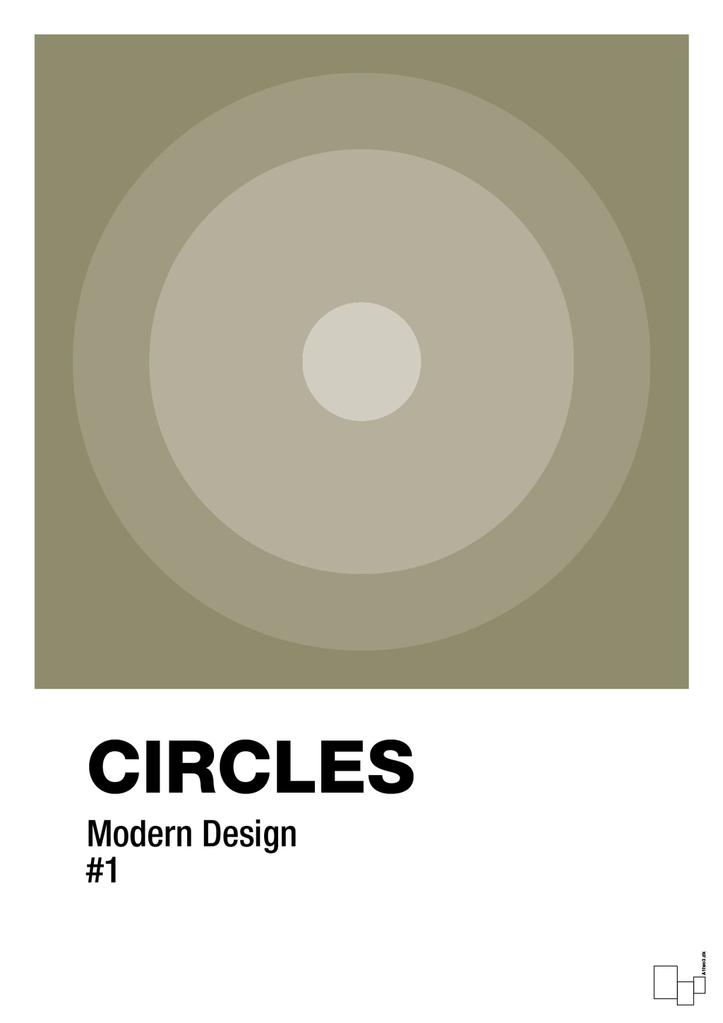 plakat: circles #1 - misty forrest-Illustrationer-A1two3