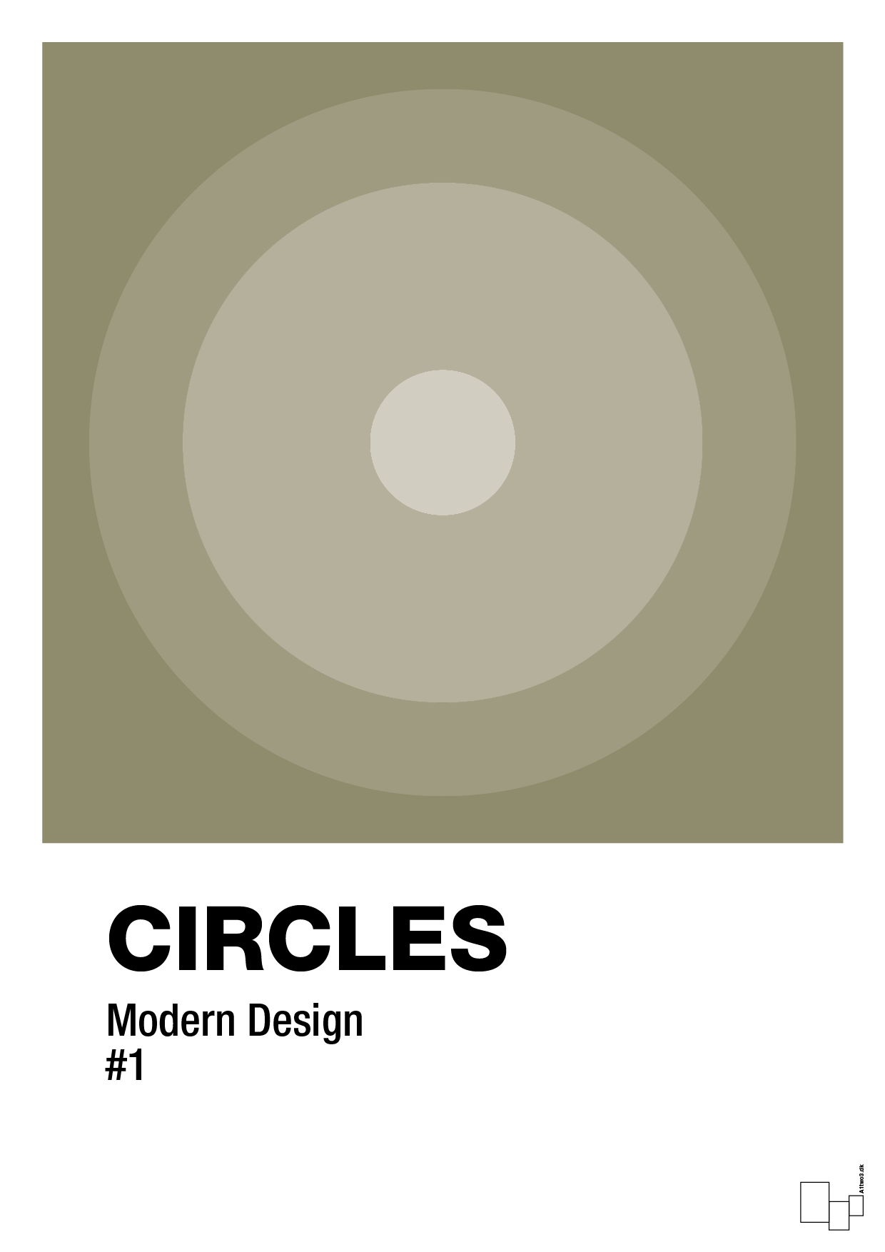 plakat: circles #1 - misty forrest-Illustrationer-A1two3