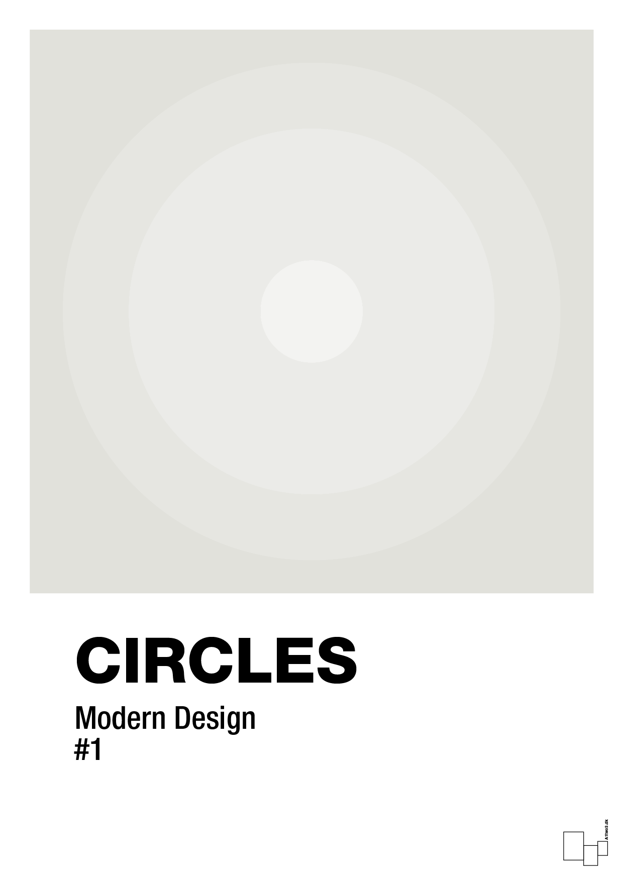 plakat: circles #1 - painters white-Illustrationer-A1two3