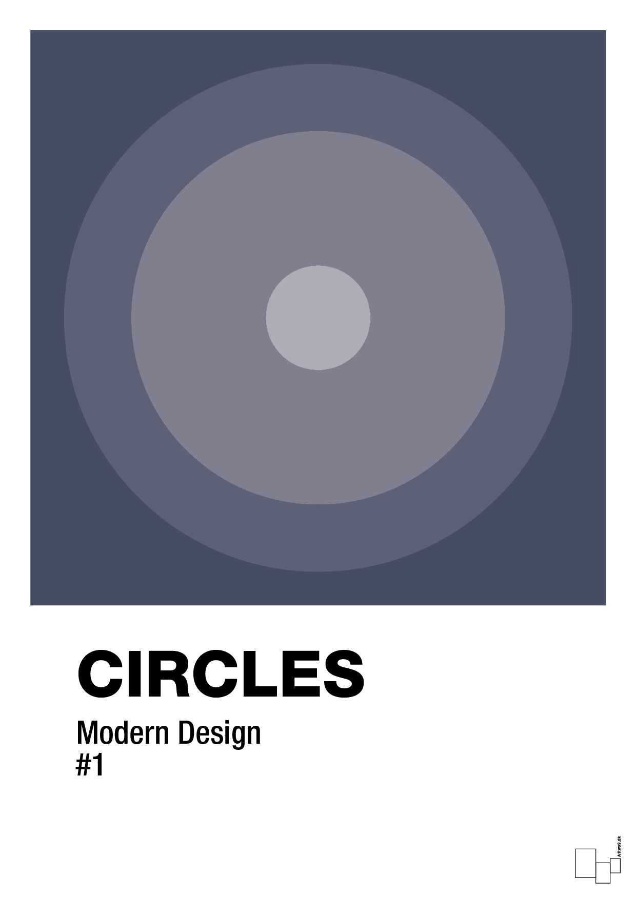 Circles #1 - petrol-Illustrationer-A1two3