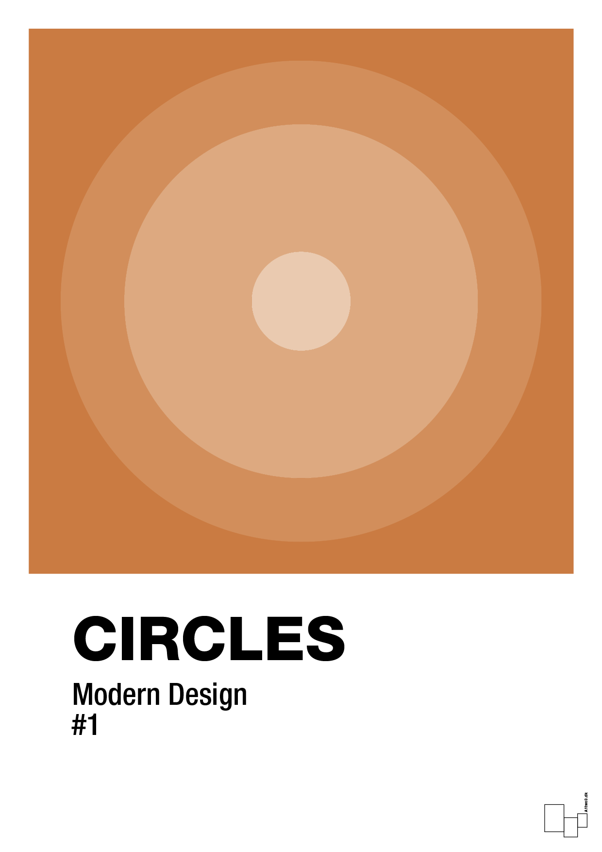 plakat: circles #1 - rumba orange-Illustrationer-A1two3