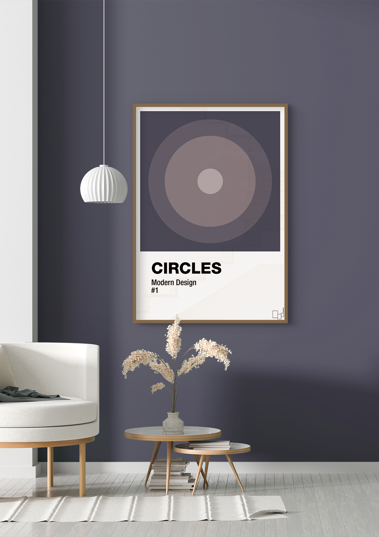 plakat: circles #1 - graphic charcoal-Illustrationer-A1two3