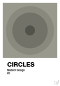 plakat: circles #2 - battleship gray-Illustrationer-A1two3