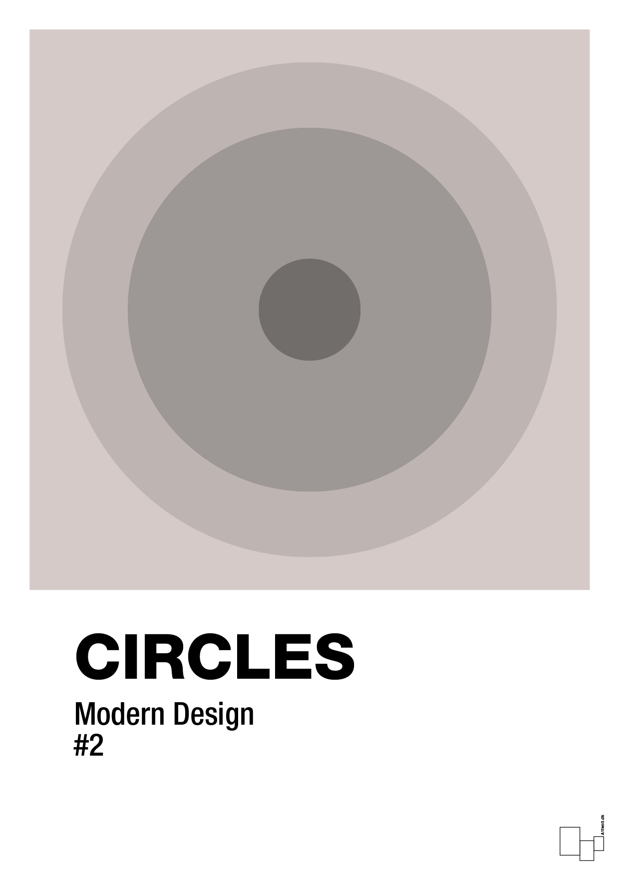 plakat: circles #2 - broken beige-Illustrationer-A1two3