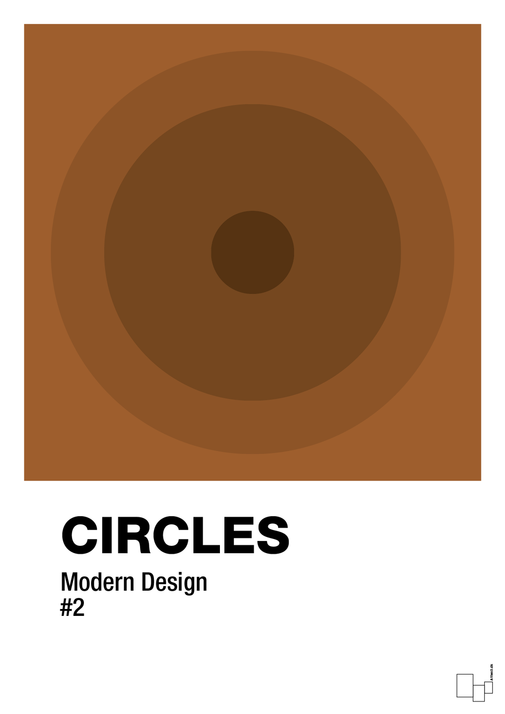 plakat: circles #2 - cognac-Illustrationer-A1two3