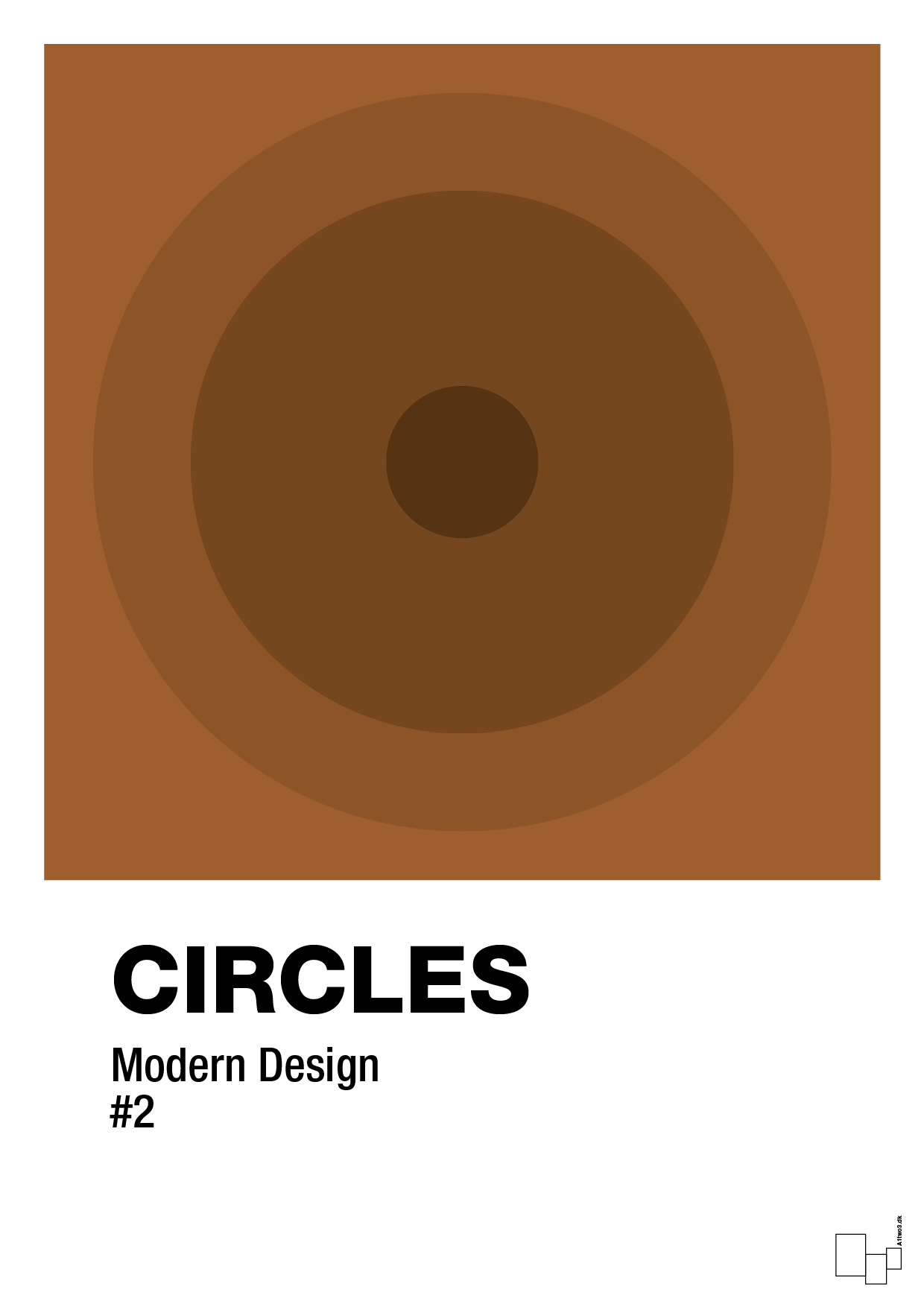 plakat: circles #2 - cognac-Illustrationer-A1two3
