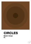 plakat: circles #2 - dark brown-Illustrationer-A1two3