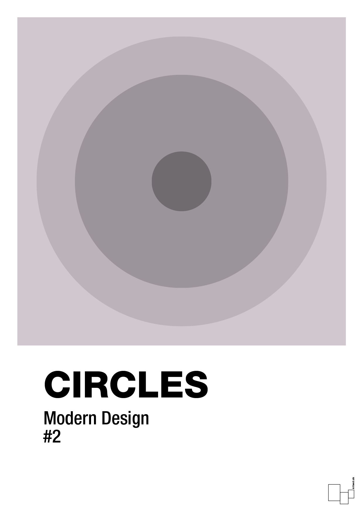 plakat: circles #2 - dusty lilac-Illustrationer-A1two3