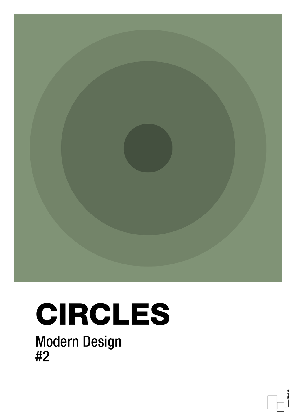 plakat: circles #2 - jade-Illustrationer-A1two3