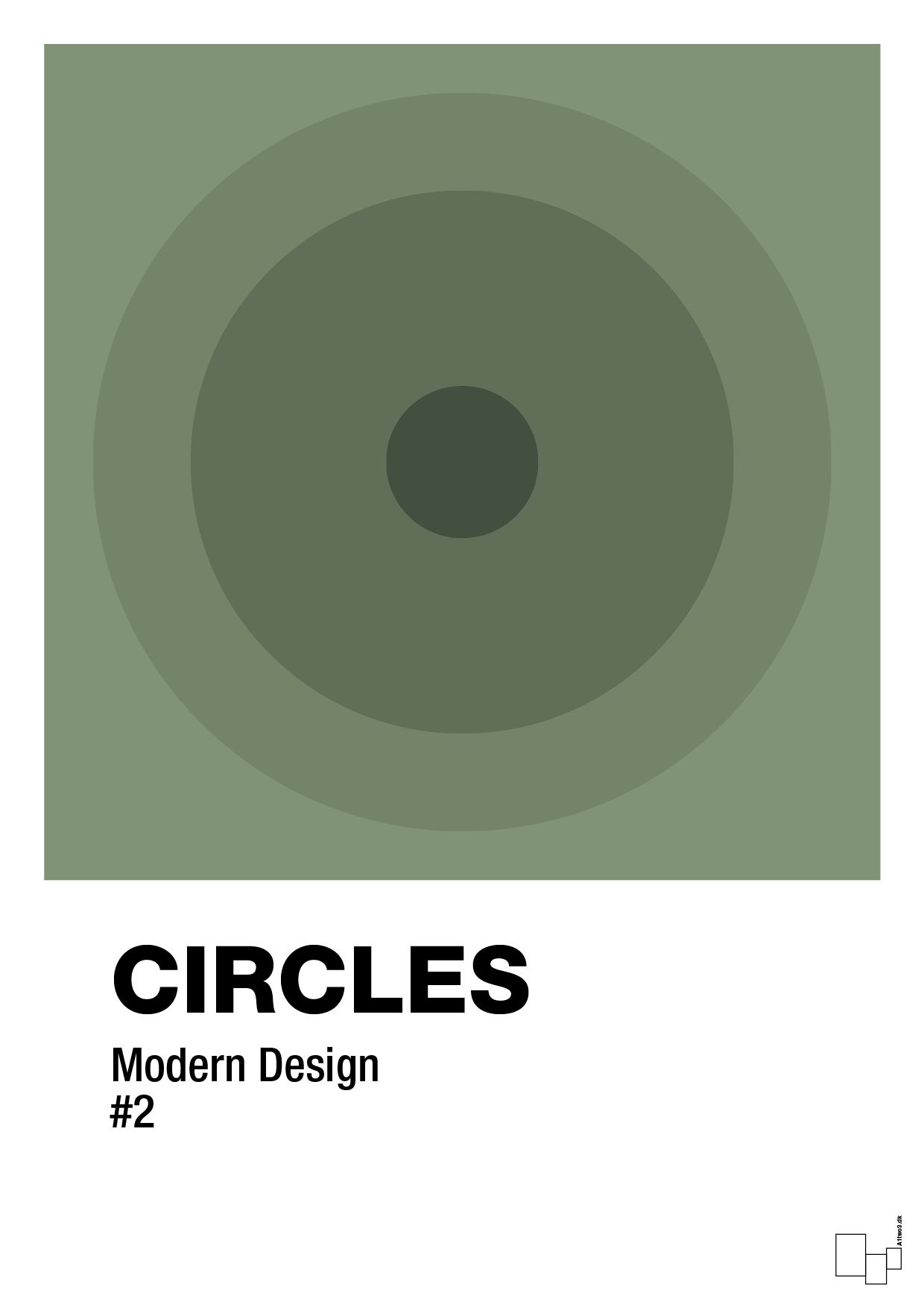 plakat: circles #2 - jade-Illustrationer-A1two3