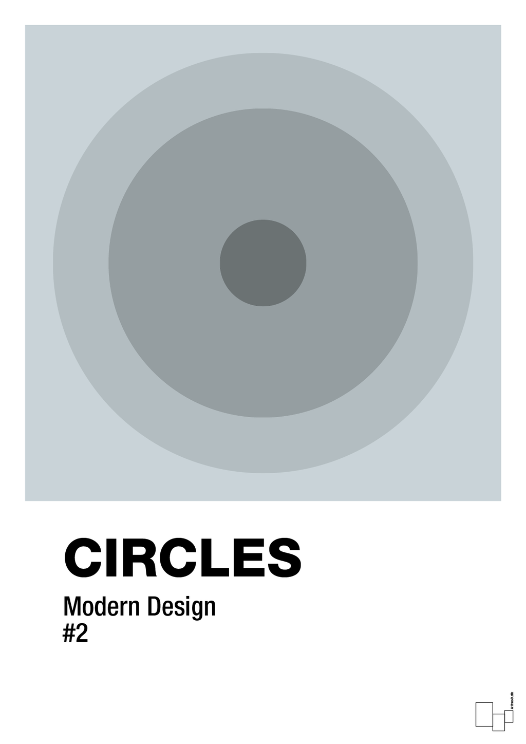 plakat: circles #2 - light drizzle-Illustrationer-A1two3