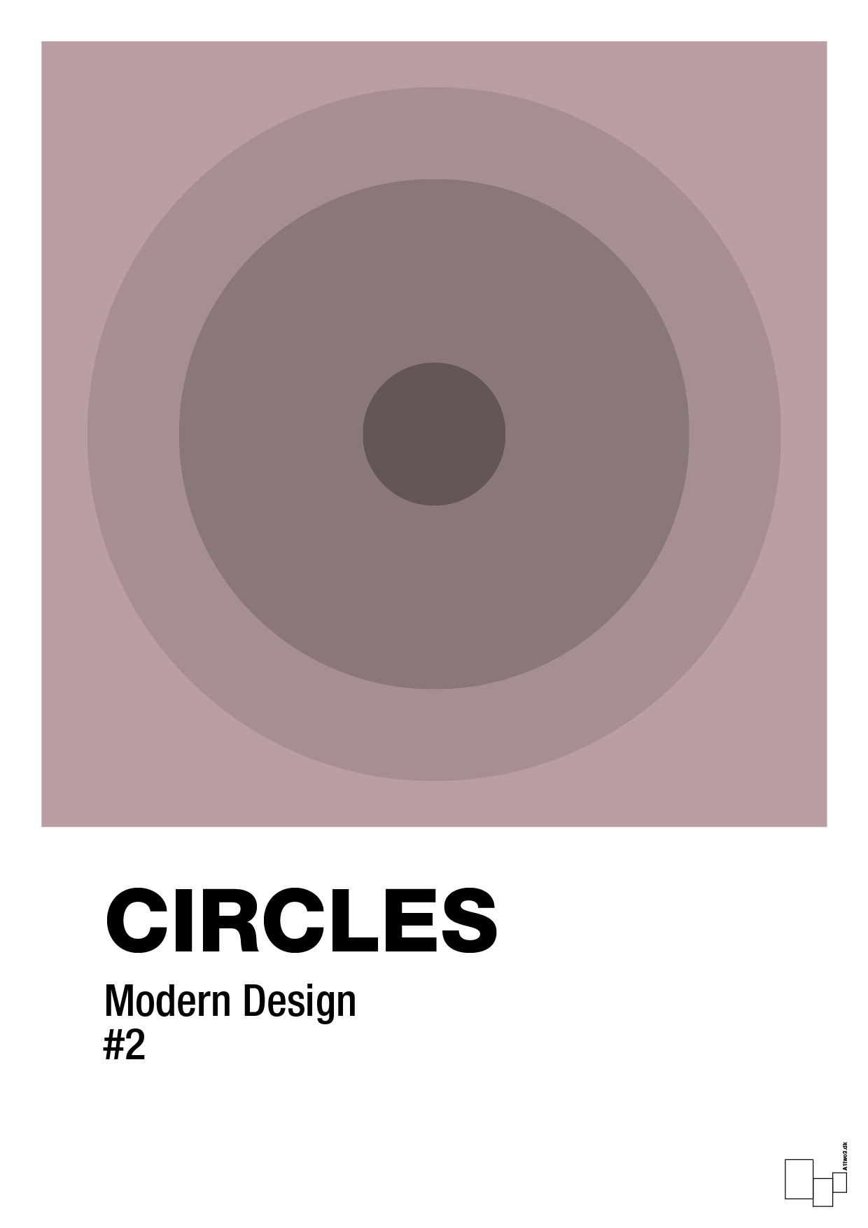 plakat: circles #2 - light rose-Illustrationer-A1two3