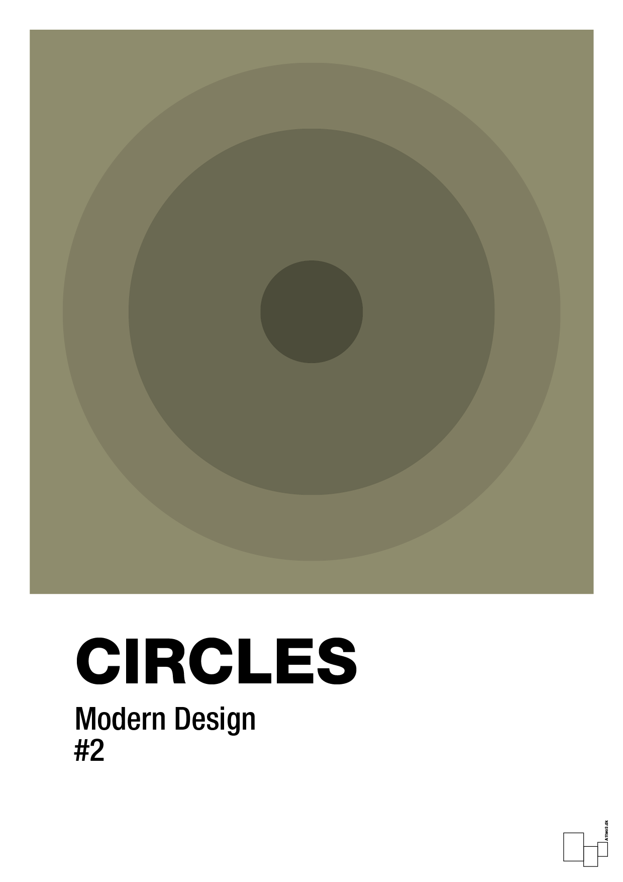 plakat: circles #2 - misty forrest-Illustrationer-A1two3