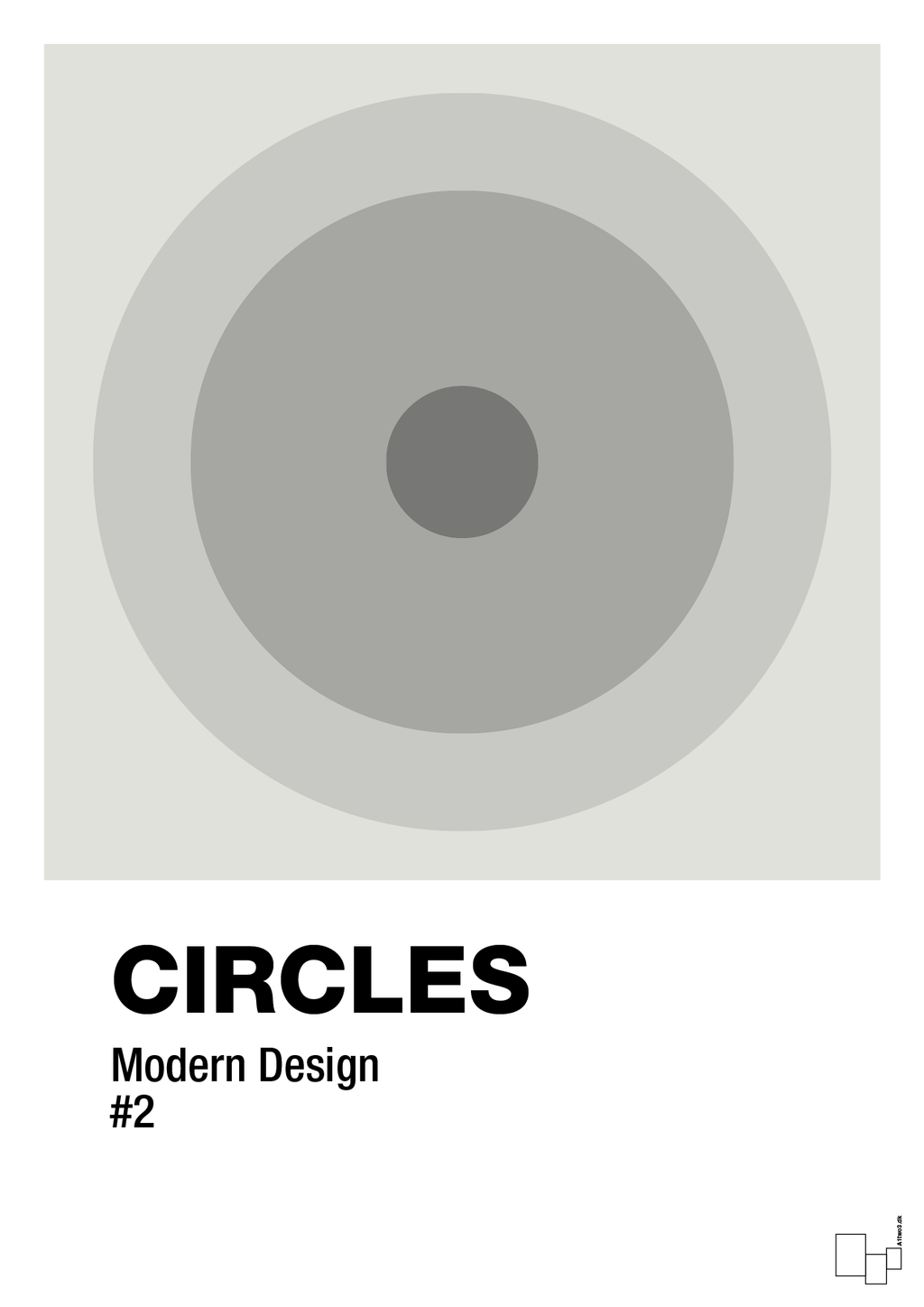 plakat: circles #2 - painters white-Illustrationer-A1two3