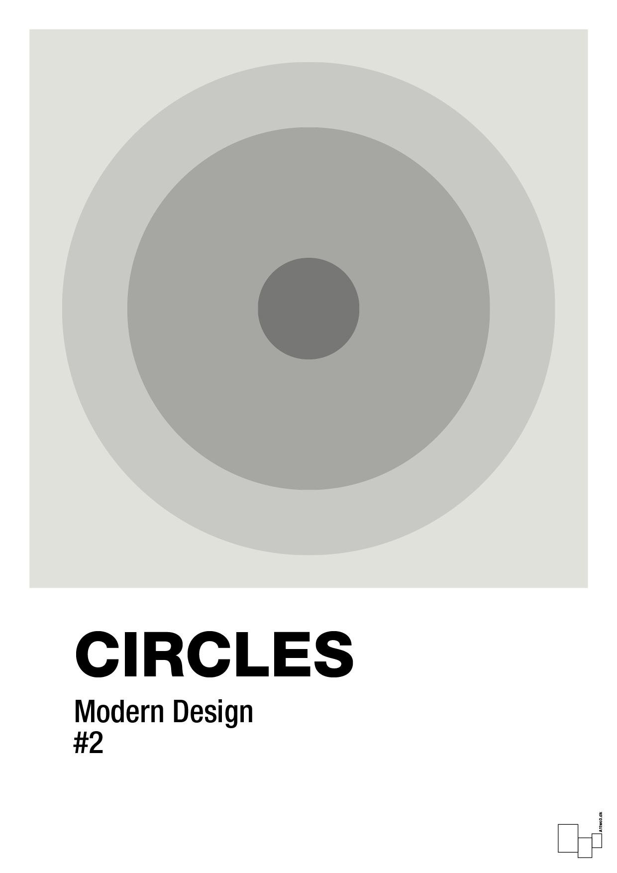 plakat: circles #2 - painters white-Illustrationer-A1two3