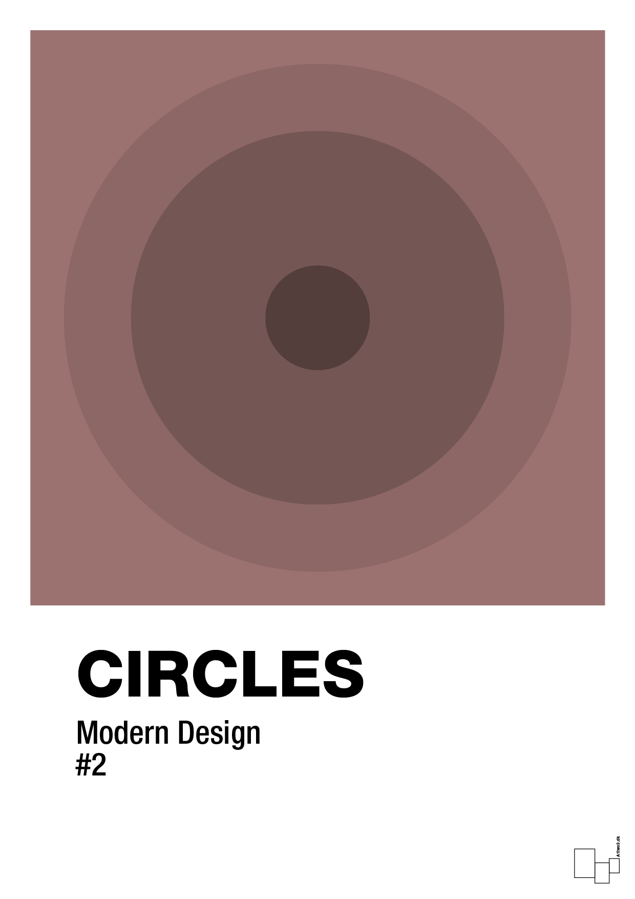 plakat: circles #2 - plum-Illustrationer-A1two3