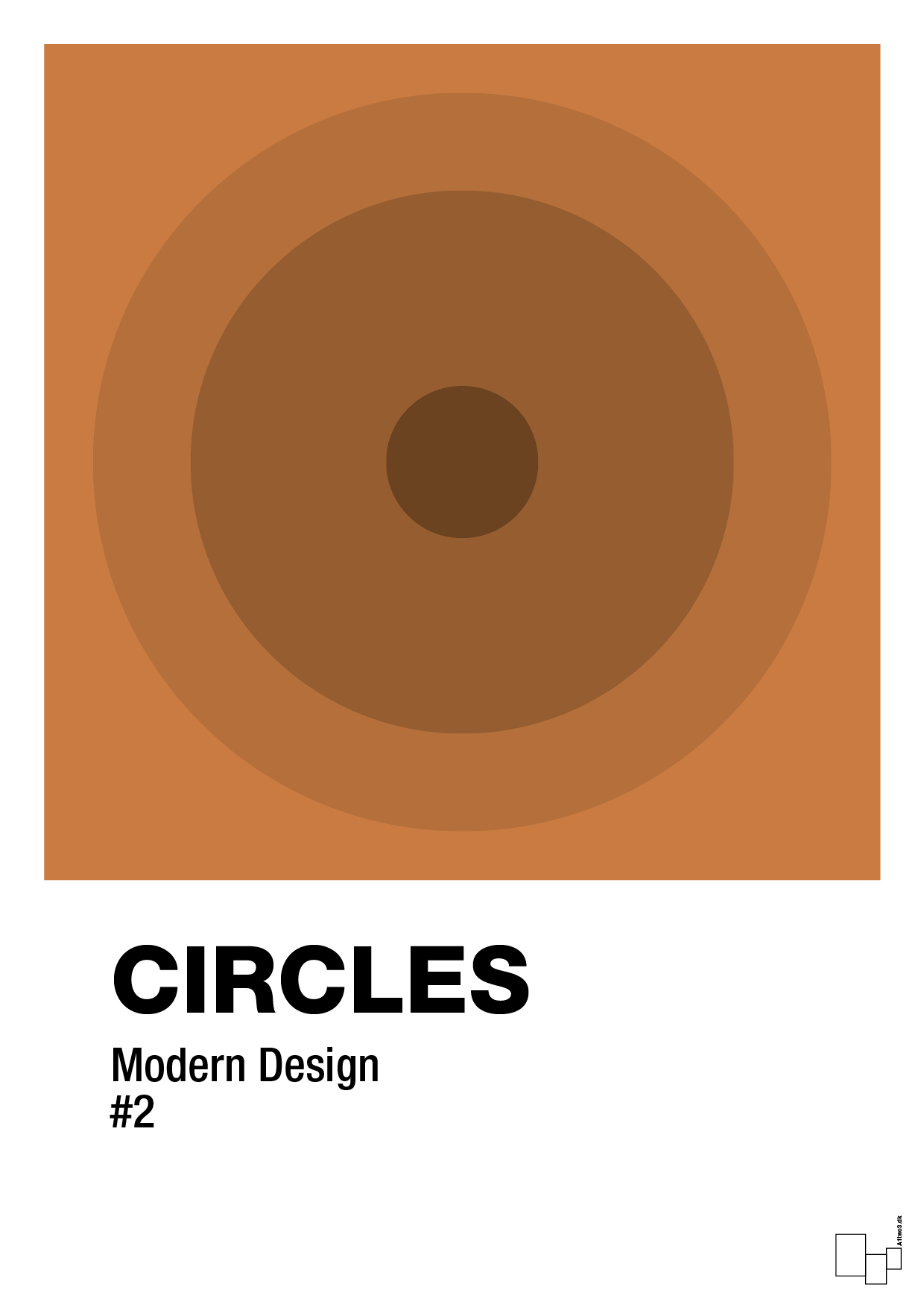 plakat: circles #2 - rumba orange-Illustrationer-A1two3