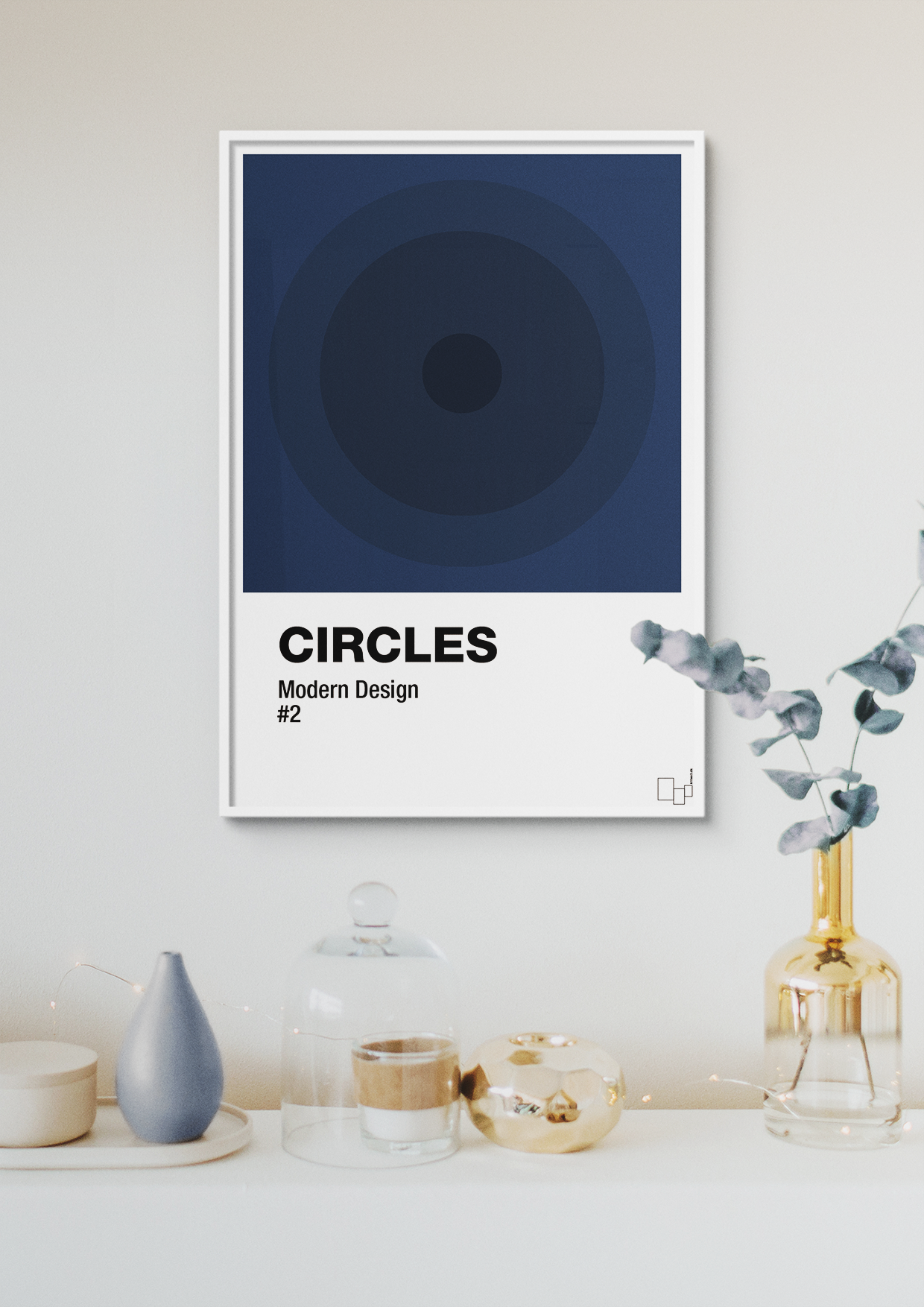 plakat: circles #2 - graphic charcoal-Illustrationer-A1two3