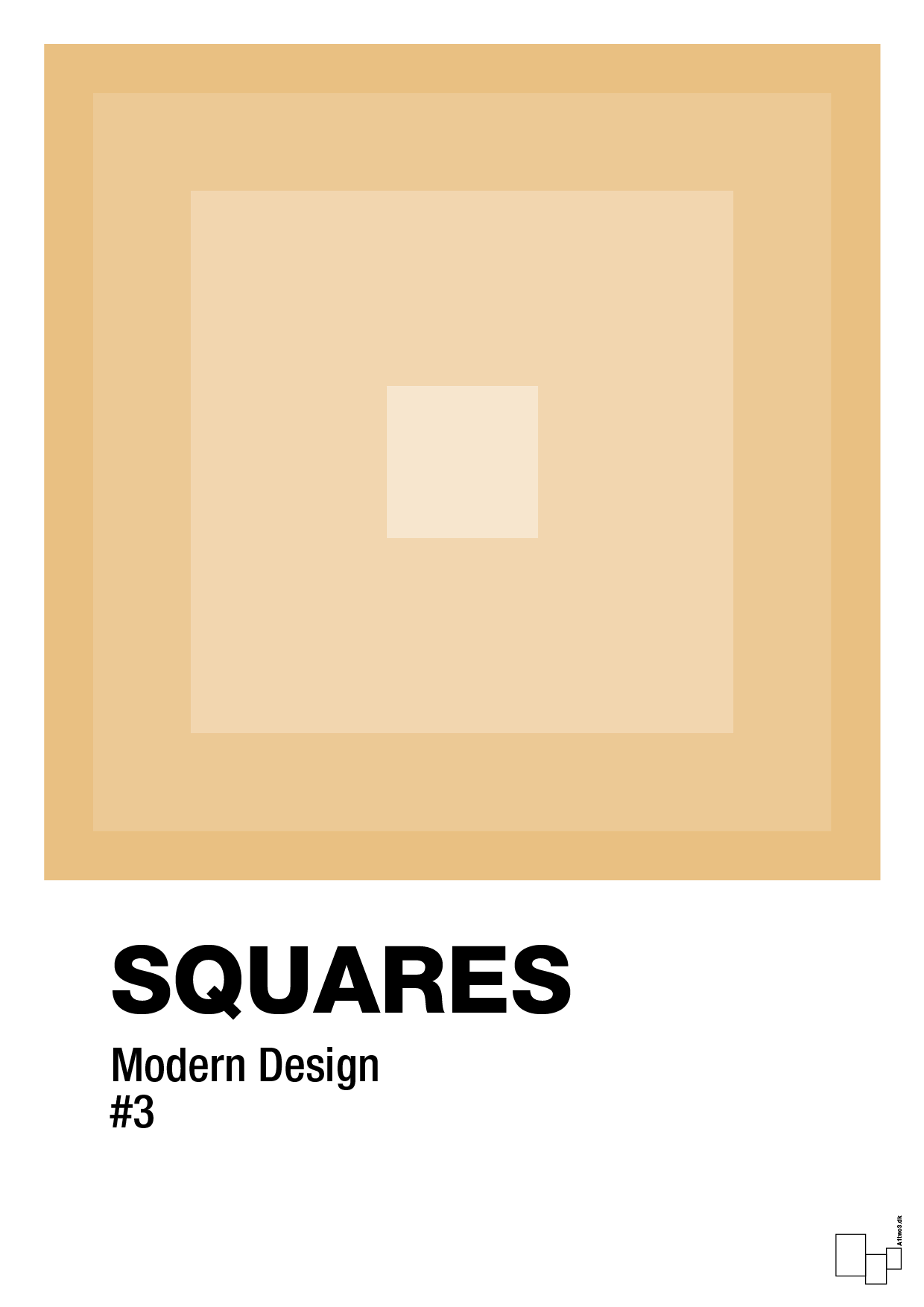 plakat: squares #3 - charismatic-Illustrationer-A1two3