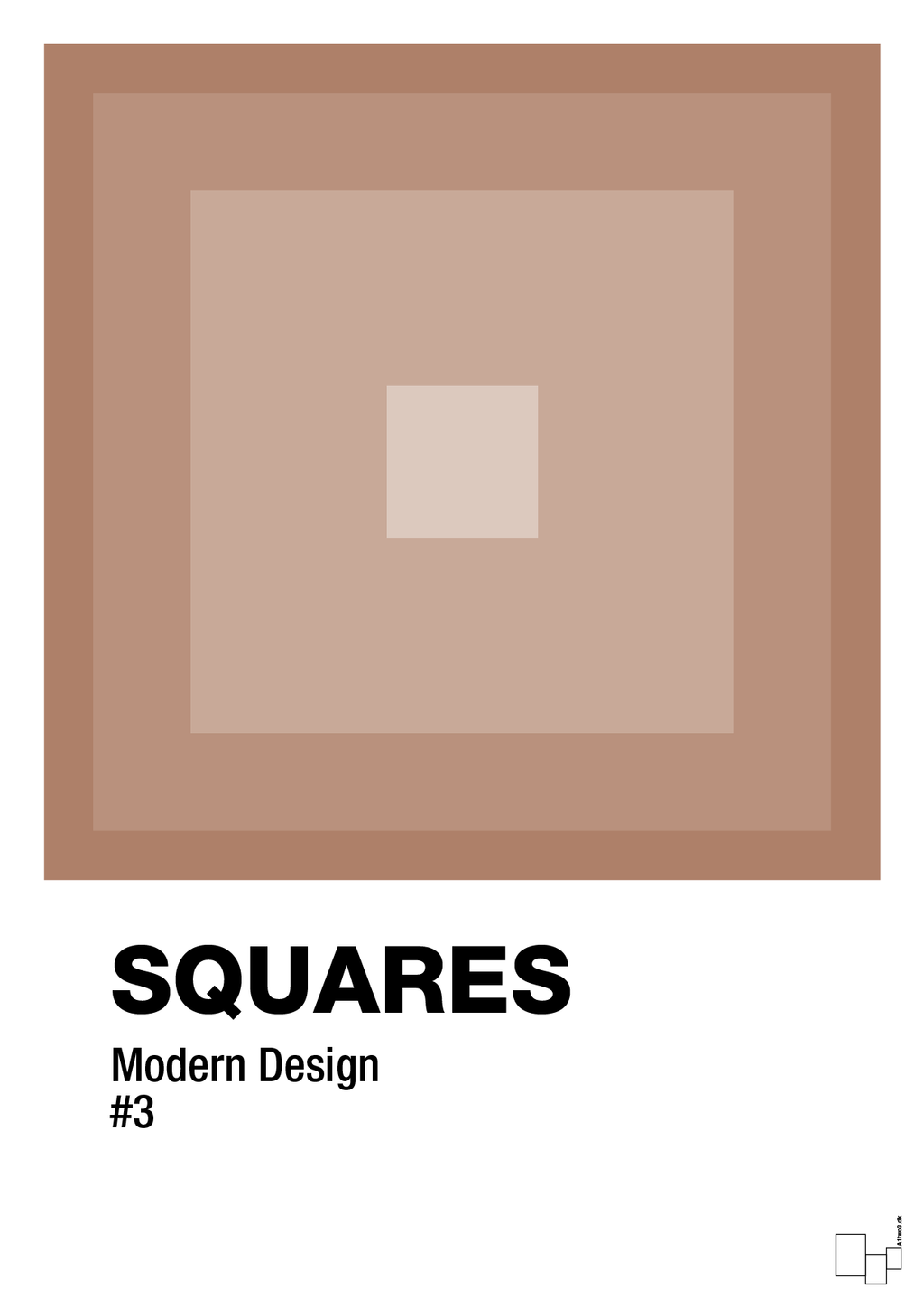 plakat: squares #3 - cider spice-Illustrationer-A1two3