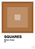 plakat: squares #3 - cognac-Illustrationer-A1two3