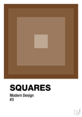 plakat: squares #3 - dark brown-Illustrationer-A1two3