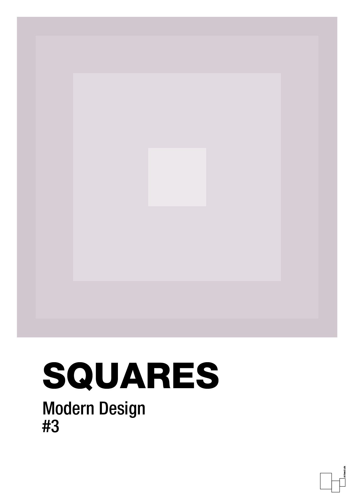 plakat: squares #3 - dusty lilac-Illustrationer-A1two3