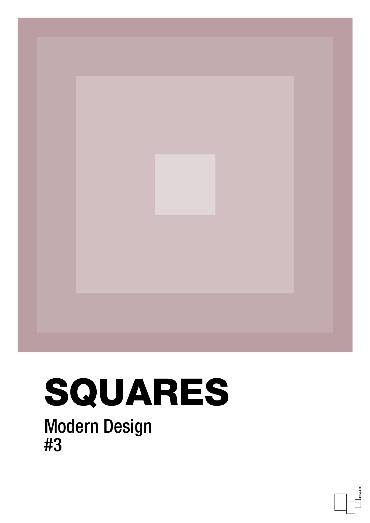 plakat: squares #3 - light rose-Illustrationer-A1two3