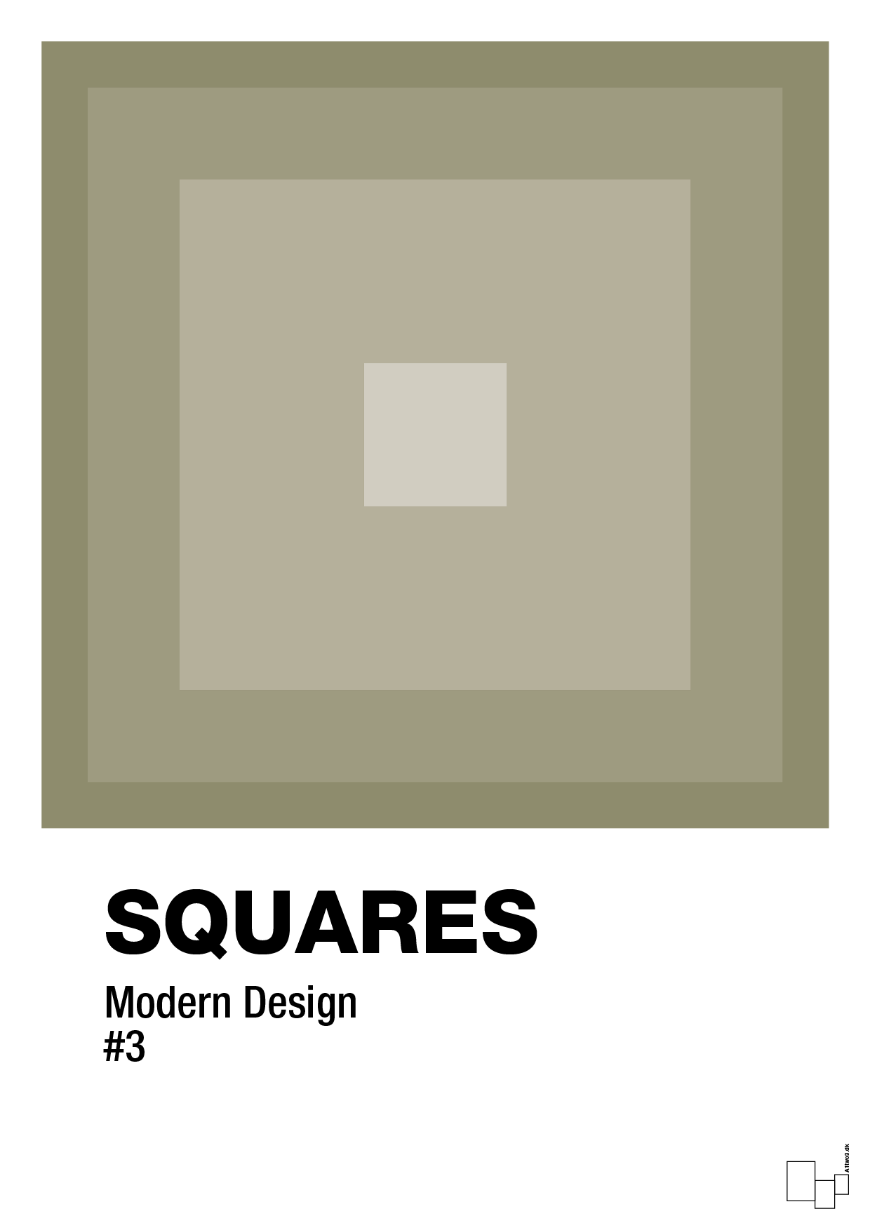 plakat: squares #3 - misty forrest-Illustrationer-A1two3
