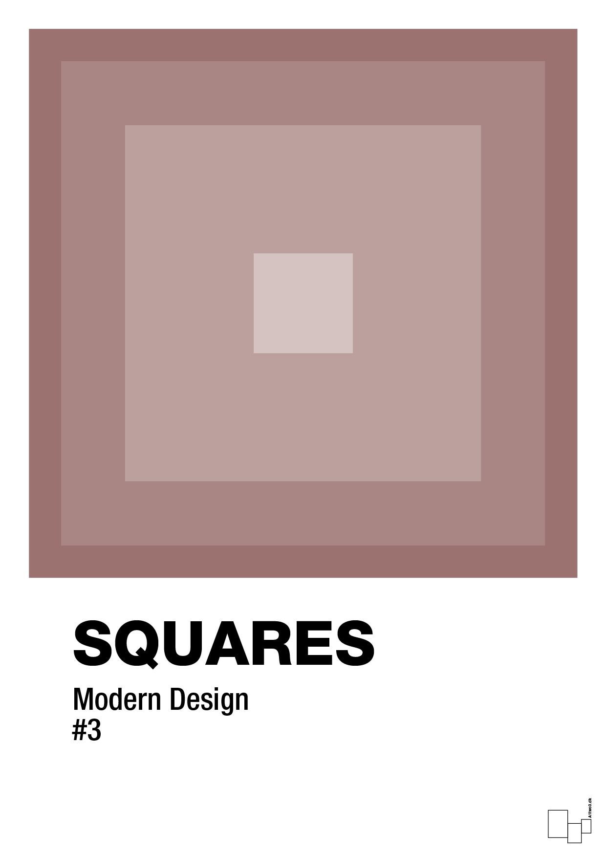 plakat: squares #3 - plum-Illustrationer-A1two3