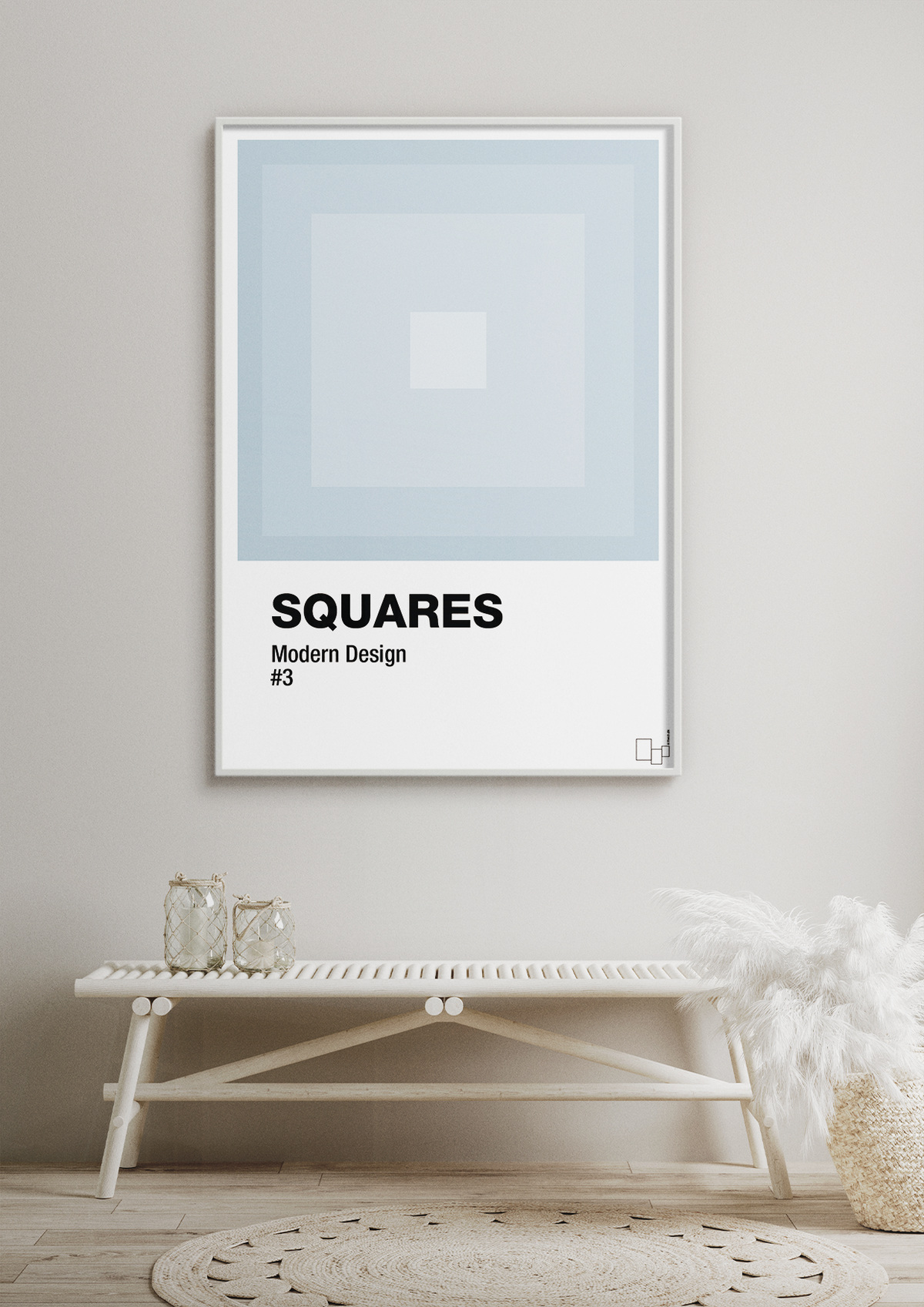 plakat: squares #3 - broken beige-Illustrationer-A1two3