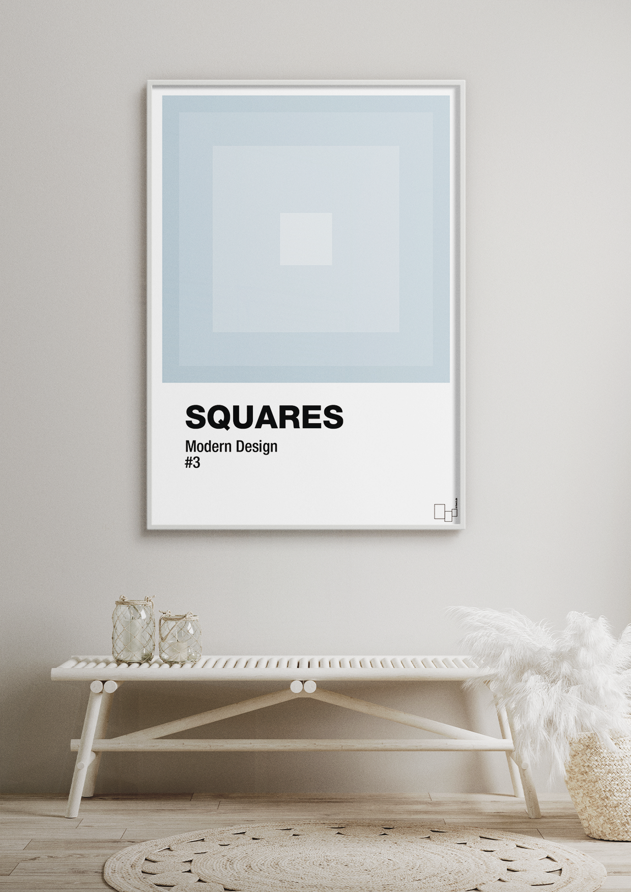 plakat: squares #3 - creamy mushroom-Illustrationer-A1two3