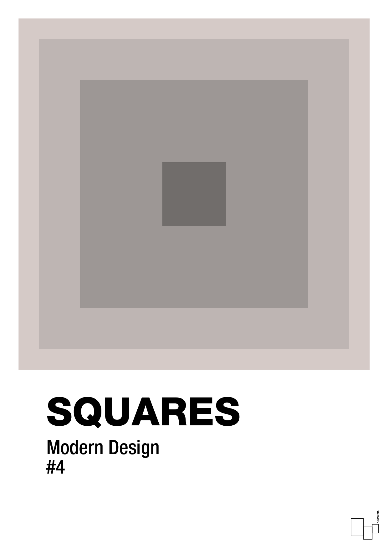 plakat: squares #4 - broken beige-Illustrationer-A1two3