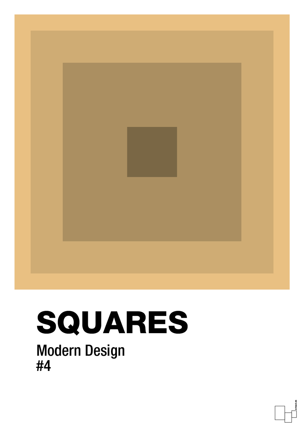 plakat: squares #4 - charismatic-Illustrationer-A1two3