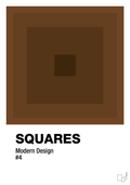 plakat: squares #4 - dark brown-Illustrationer-A1two3