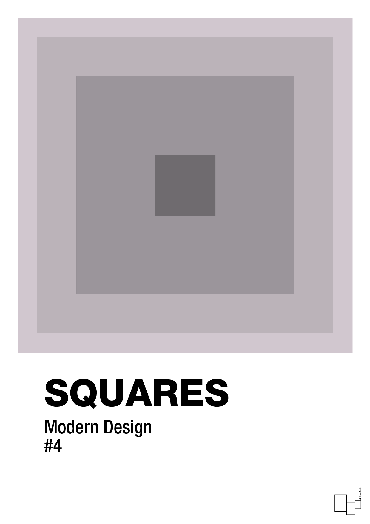 plakat: squares #4 - dusty lilac-Illustrationer-A1two3