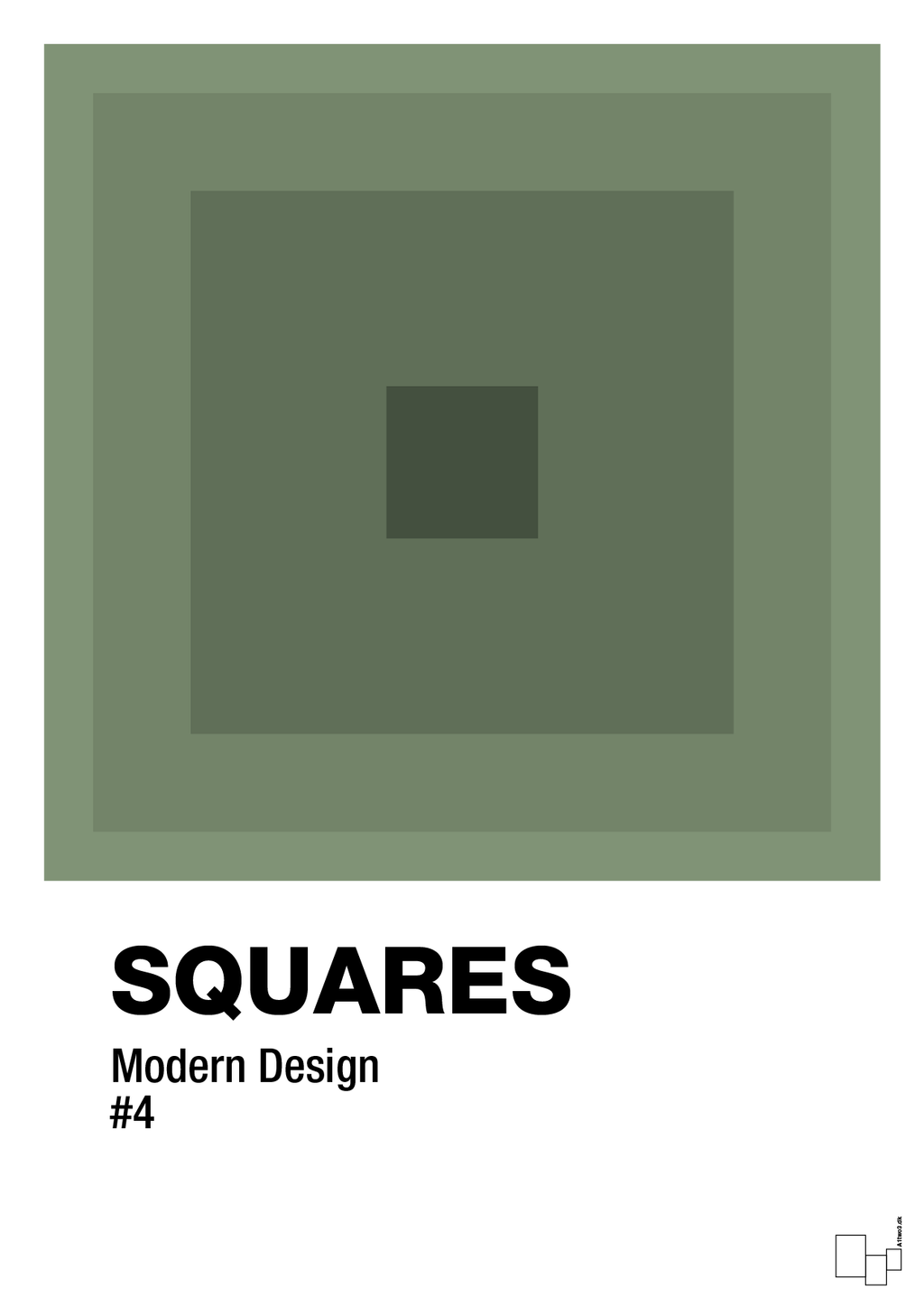plakat: squares #4 - jade-Illustrationer-A1two3