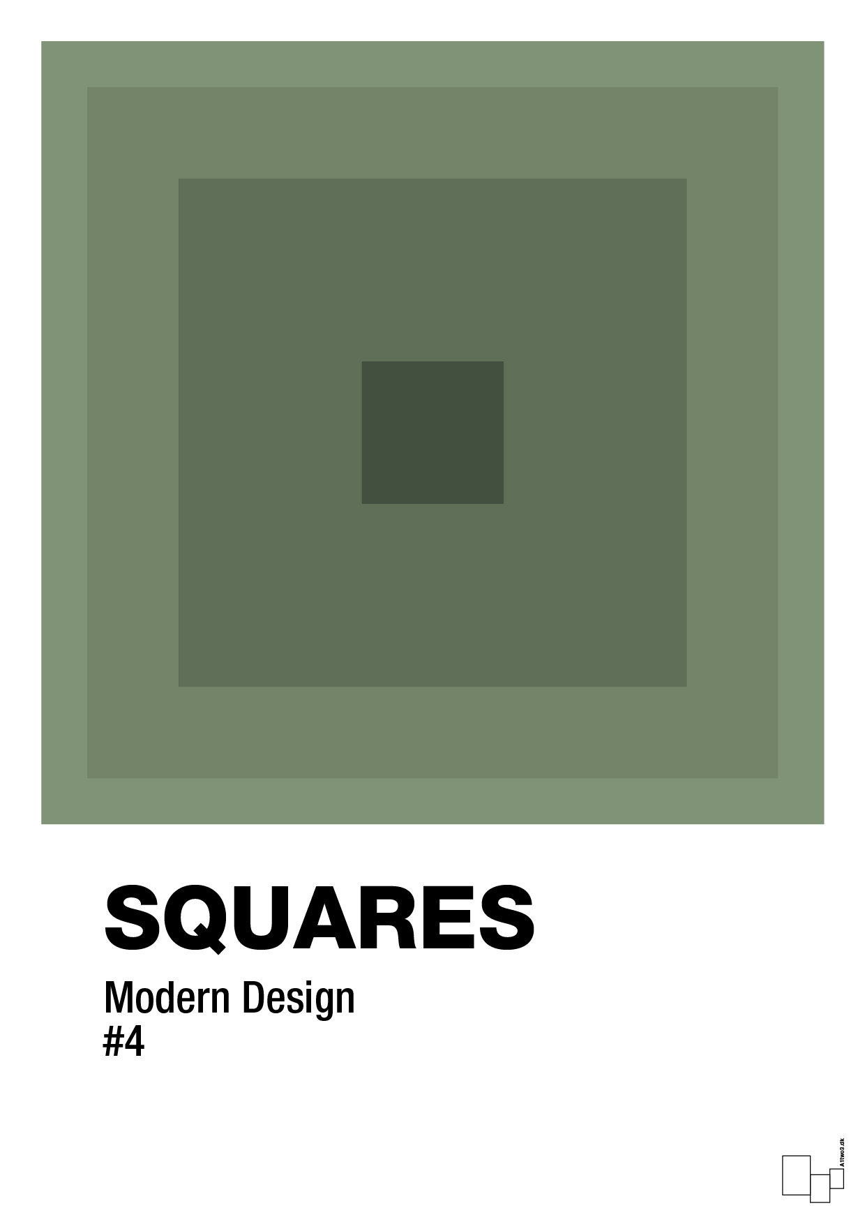plakat: squares #4 - jade-Illustrationer-A1two3