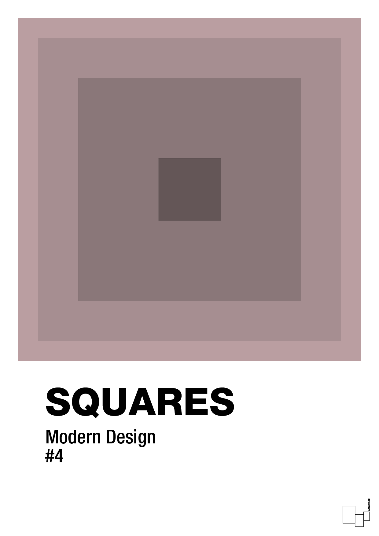 plakat: squares #4 - light rose-Illustrationer-A1two3