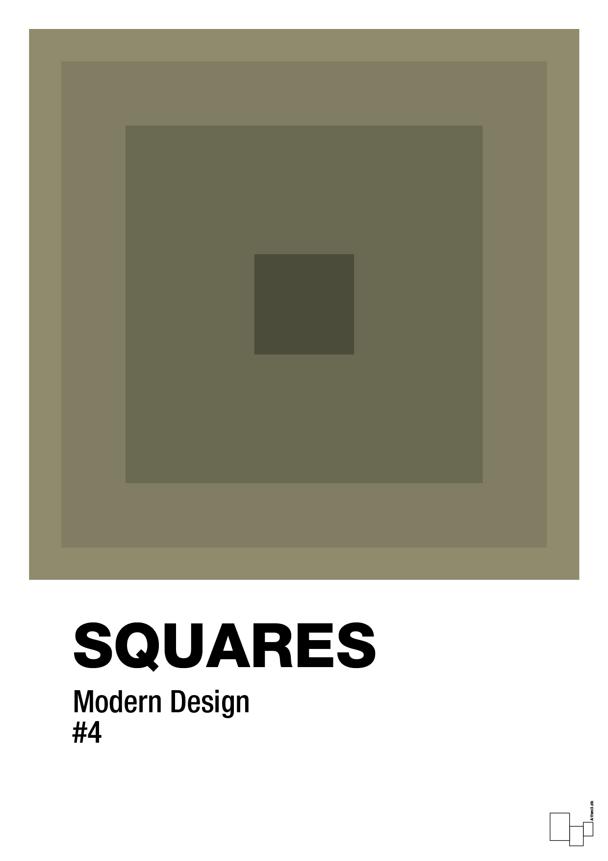 plakat: squares #4 - misty forrest-Illustrationer-A1two3
