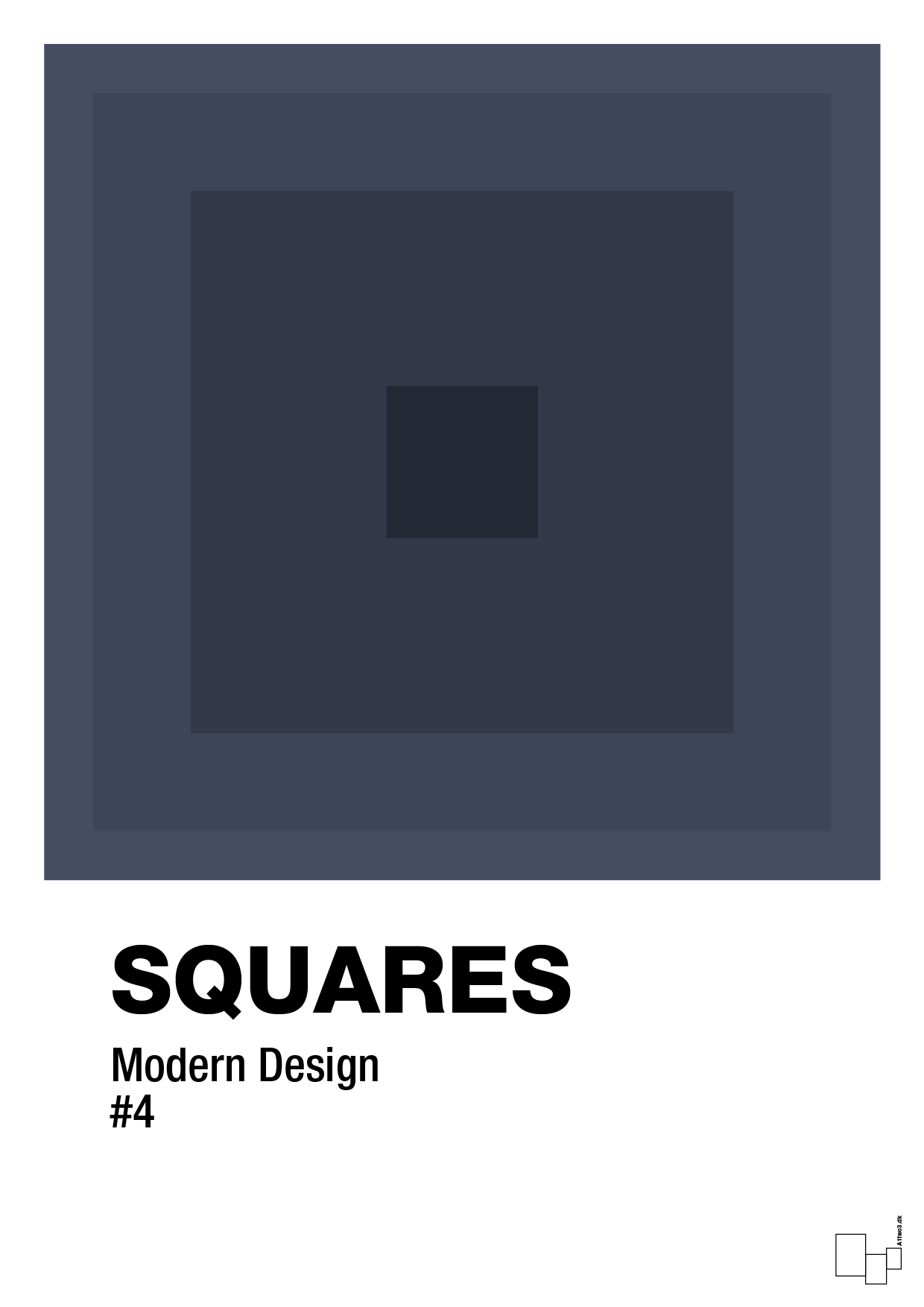 Squares #4 - petrol-Illustrationer-A1two3