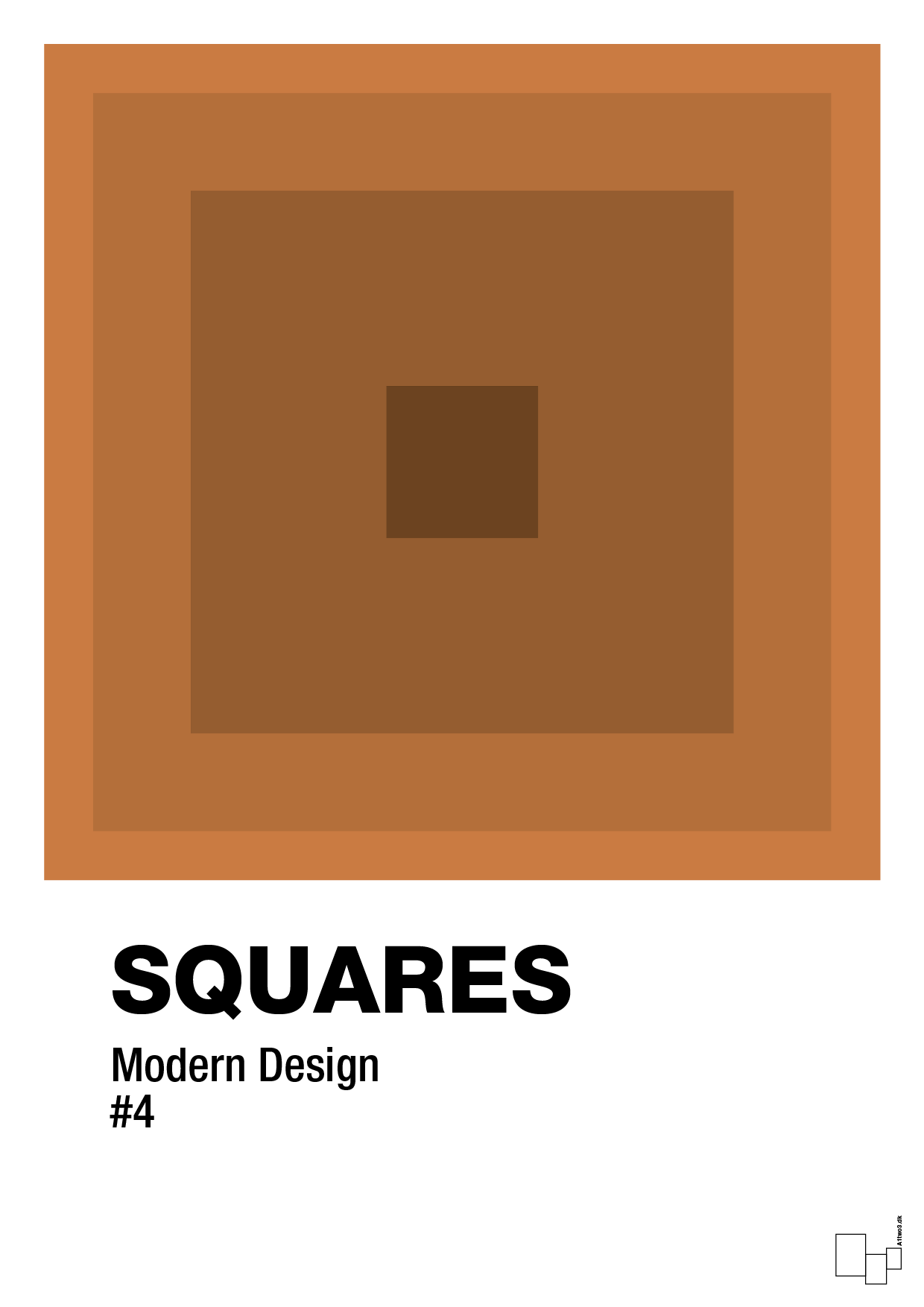 plakat: squares #4 - rumba orange-Illustrationer-A1two3