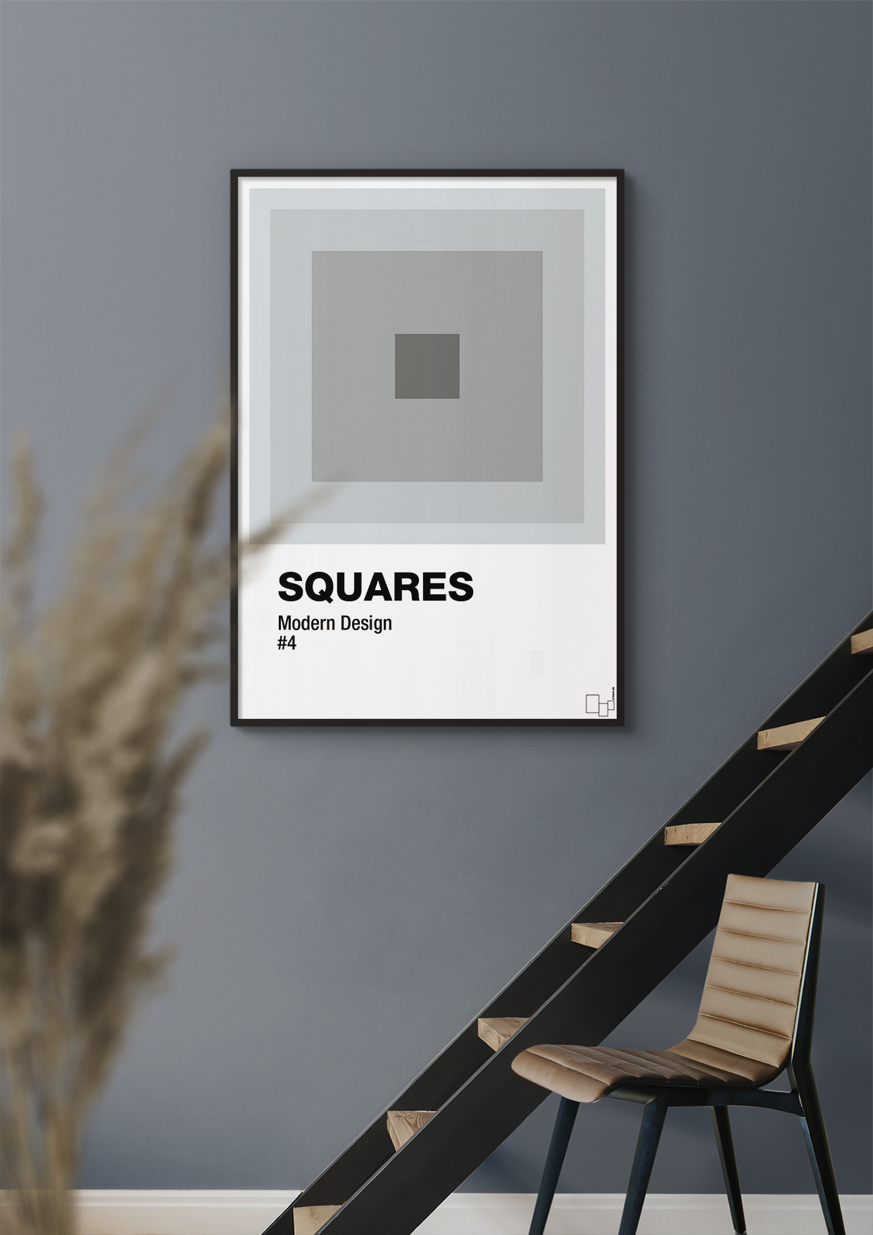 plakat: squares #4 - graphic charcoal-Illustrationer-A1two3