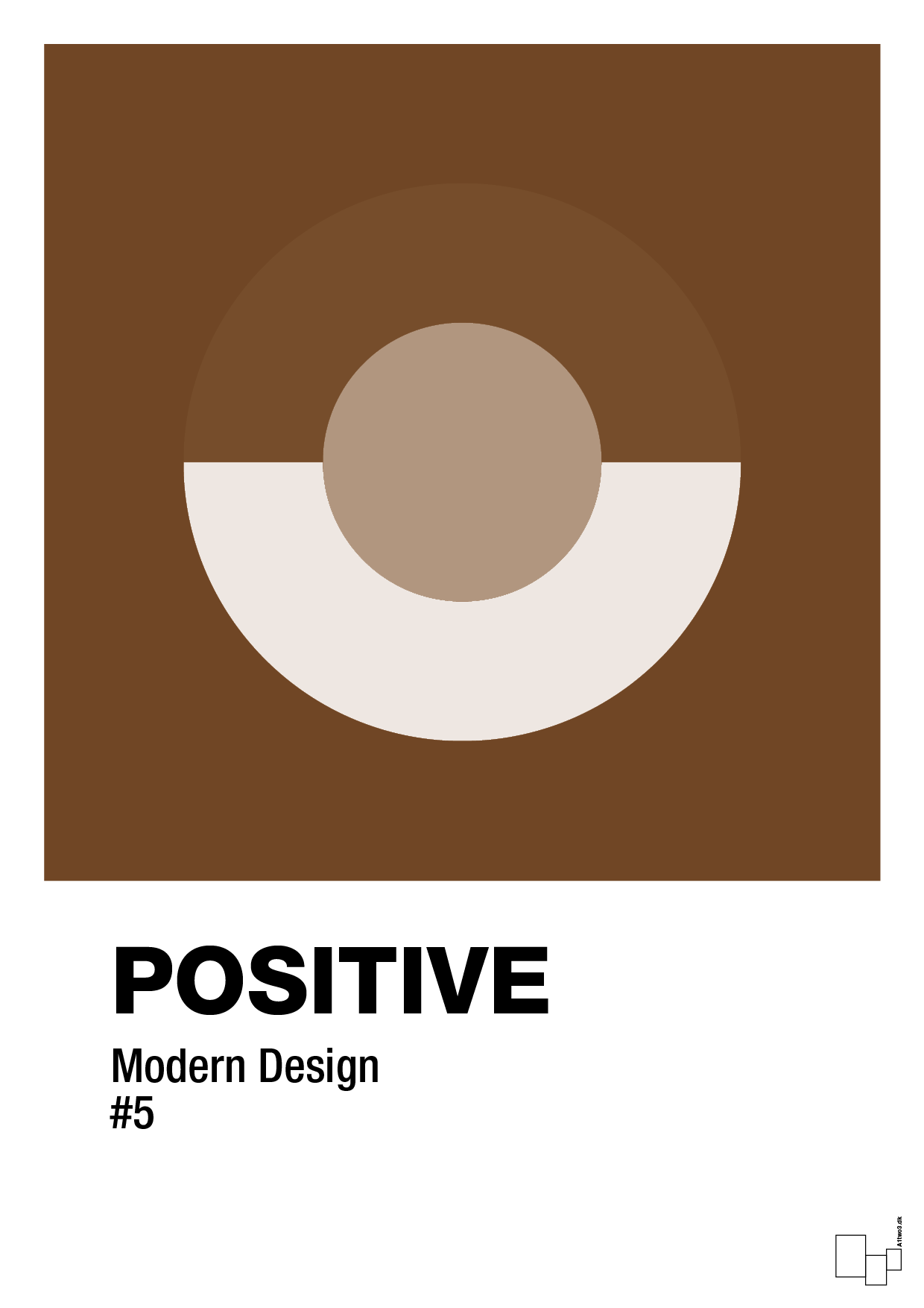 plakat: positive #5 - dark brown-Illustrationer-A1two3