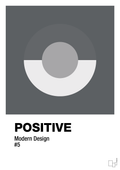 plakat: positive #5 - graphic charcoal-Illustrationer-A1two3